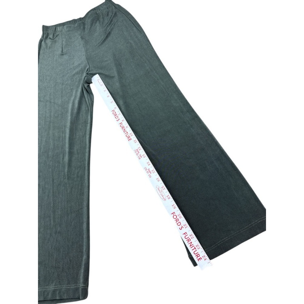 Chico's Travelers Sage Green 2 Piece Jacket & Pant Set Size 0 Gold Zip‎ Relaxed - Picture 12 of 14
